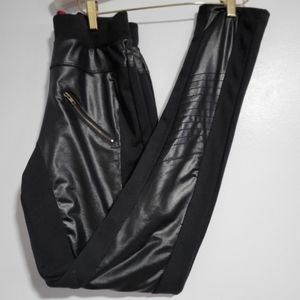 Black Faux Leather Pants